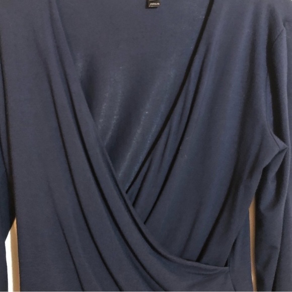 J. CREW Long Sleeve V-neck Wrap Bodysuit Modal Blend In Black Size Small - Picture 12 of 12